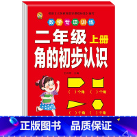角的初步认识 小学二年级 [正版]口算题卡二年级上册数学口算天天练同步练习册同步专项每天100题人教版计算应用题强化训练