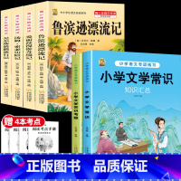[6本]六下4本+文学常识+文学考题 [正版]鲁滨逊漂流记六年级下册必读的课外书快乐读书吧尼尔斯骑鹅旅行记爱丽丝梦游仙境
