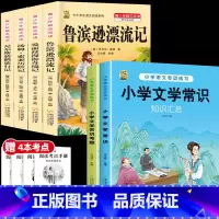 [6本]六下4本+文学常识+文学考题 [正版]鲁滨逊漂流记六年级下册必读的课外书快乐读书吧尼尔斯骑鹅旅行记爱丽丝梦游仙境