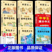 [9本]七上下课外书+满分作文+优美句子+必背古诗文 初中通用 [正版]全2册 初中生必读古诗文语文必背完全解读一本通练