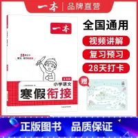 [语文]寒假衔接 小学四年级 [正版]25语文数学英语寒假作业衔接训练 阅读囗算练字帖 语文数学寒假训练语文寒假阅读口算