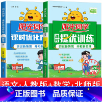 2本:语文 人教版+数学 北师版 二年级下 [正版]2025提优训练课时优化作业一二三四五六年级下册上册语文人教数学苏教