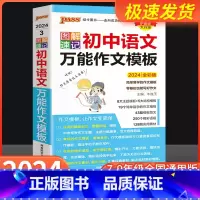 [2本套]语文万能作文模板+英语万能作文模板 初中通用 [正版]2024新图解速记初中语文作文模板精彩语段实用素材七年级