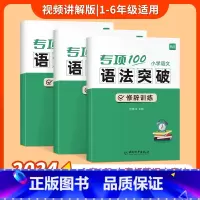 [语法套装]修辞+标点+病句 [正版]易蓓小学语文字词句语法突破专项100训练一二三四五六年级人教版易错字成语句子句式语