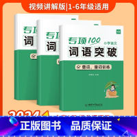 [词语套装]成语+近反义词+叠词量词 [正版]易蓓小学语文字词句语法突破专项100训练一二三四五六年级人教版易错字成语句