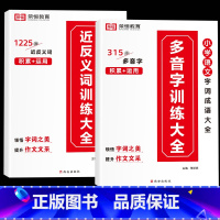 近反义词+多音字[训练大全] 小学通用 [正版]全6册小学生词语积累大全训练人教版小学语文一年级二年级拼音专项手册成语量