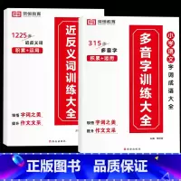 近反义词+多音字[训练大全] 小学通用 [正版]全6册小学生词语积累大全训练人教版小学语文一年级二年级拼音专项手册成语量