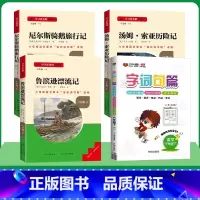 [全套共4本]下册--快乐读书吧+字词句篇 [正版]童年快乐读书吧六年级上册爱的教育小英雄雨来高尔基人教版原著必读课外书