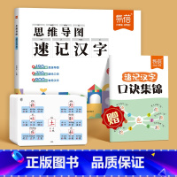 [汉字]思维导图速记(赠口诀集锦)+速记手卡 小学通用 [正版]易蓓2024新版思维导图速记汉字语文认字识字升级版快速学