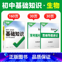 生物 初中通用 [正版]2025初中基础知识小四门必背知识点政史地生基础知识手册小升初七八九年级历史知识点汇总速记背手册