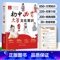 [抖音同款]初中必背文学文化常识 [正版]漫画图解小学生必背文学常识1-6年级语文基础知识初中文学常识中国古代现代文学常