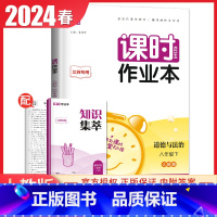 八年级下册道德与法治人教版江苏专用 八年级/初中二年级 [正版]2025课时作业本八年级上册下册语文数学英语物理历史道德