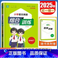 五年级下册语文江苏专用 五年级下 [正版]2025春小学语文英语阅读组合训练一二三四五六年级上下册江苏123456年级阅