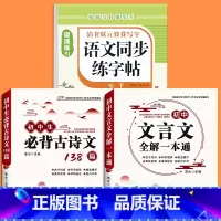 [七下]语文同步字帖+初中文言文全解+必背古诗文138篇 七年级/初中一年级 [正版]2025版七年级语文字帖下册上册同