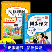 [六下 2册]阅读理解+同步作文 小学六年级 [正版]2025新版六年级下册阅读理解强化训练上册小学生每日一练训练题 六