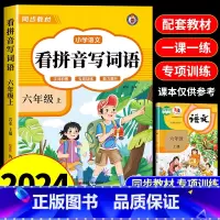 [六年级上册]看拼音写词语 小学六年级 [正版]看拼音写词语六年级下册 语文小学注音生字拼音拼读字词6年级上汉字专项强化