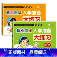 拼音+数学[2本156页] [正版]幼小衔接入学准备大练习试卷测试卷 幼升小衔接练习册数学+拼音练习题 大班一日一练幼儿