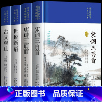 [全4册]古文观止+世说新语+唐诗三百首+宋词三百首 [正版]精装完整版古文观止 世说新语全集原文译注初高中生版全书题解