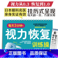 惊人的视力自然恢复保健书 [正版]每天3分钟视力恢复训练图操恢复视力验光眼科书籍实用眼科学视觉训练原理和方法惊人的视力自