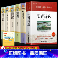 [配套人教版]九上全套6本 [正版]艾青诗选和水浒传 原著书籍配套人教版九年级上册必读书课外阅读书目 9初中生初三语文中