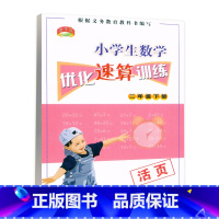 数学优化速算训练(活页) 二年级下 [正版]2024新版教学练小学生数学优化速算训练二年级下册人教版数学口算速算提高训练