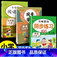 [3本上册]阅读理解+同步练字帖+同步练习 小学五年级 [正版]2025新版英语阅读理解专项训练书五年级上册下册彩绘版