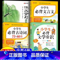 [全4册](小学)文学常识+古诗词+文言文+作文金句 小学通用 [正版]2024新版小学生必背文学常识大全思维导图初中高