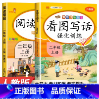 看图写话+阅读理解+同步练习册 二年级上 [正版]看图写话二年级上册专项训练 看图说话写话阅读理解语文人教版全套小学2年