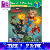 [正版]迪士尼阅读世界 5个超级英雄 World Of Reading Five Super Hero Stories