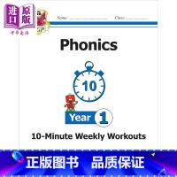 [正版]英国CGP KS1 English 10-Minute Weekly Workouts: Phonics -