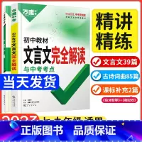 语文 初中通用 [正版]2023初中文言文完全解读文言文全解专项训练初一初二初三七八九年级必背古诗文阅读理解万维初中语文