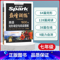 完形填空与阅读理解 七年级/初中一年级 [正版]初一/七年级 2025版英语初中巅峰训练专项英语完形填空与阅读理解 初中