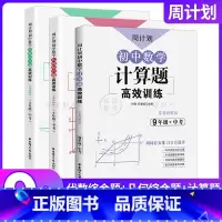 [套装3册]代数+几何+计算题 9年级+中考 初中通用 [正版]周计划 初中数学计算题代数几何高效训练 789年级/七八
