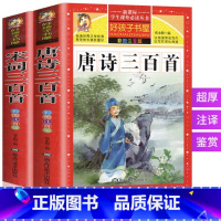 唐诗+宋词 [正版]新版全2册 唐诗三百首+宋词三百首 幼儿早教注音版儿童书籍赏鉴词典3-6-10-12岁彩图注音注释