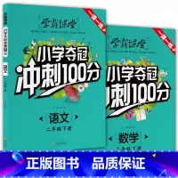 [套装2册]小学夺冠冲刺100分 语文+数学 二年级下 [正版]学霸课堂 小学夺冠冲刺100分 语文数学 二年级下册 一
