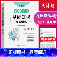[正版]周计划初中语文基础知识高效训练 九年级+中考/9年级 全国通用 刘弢/吕春昕 每天10分钟满分很轻松知识点归纳