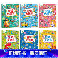 [6册]大迷宫全套 [正版]专注力训练游戏大迷宫训练书走迷宫的书3-6岁儿童益智绘本大冒险幼儿逻辑思维籍游戏书智力全脑开