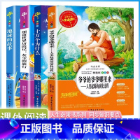 四年级下册推荐[全4册] [正版]中小学生四4年级下册人生必读书籍课外阅读地球的故事快乐读书吧爷爷的爷爷细菌世界历险记十