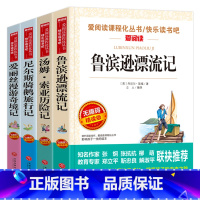 全4册 六年级下册快乐读书吧 [正版]全套4册 六年级必读课外阅读书籍下册原著完整版鲁滨逊漂流记小学生爱丽丝梦游仙境漫游