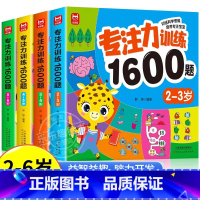 专注力训练1600题[全套] [正版]儿童专注力训练1600题全套4册2到3-4周岁幼儿园宝宝早教启蒙思维逻辑训练书5-