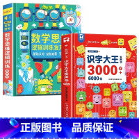 数学逻辑思维训练发声书+识字大王3000字 [正版]会说话的数学逻辑思维早教有声书手指点读发声书学前数学启蒙认知幼儿园思