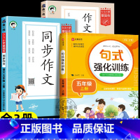 [全3册]同步作文+作文素材大全+句式强化训练 五年级上 [正版]2024秋版53同步作文五年级上册5.3小学语文作文素