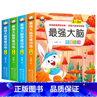 [2-6岁]最强大脑思维训练4册 [正版]全脑开发思维训练游戏书2-3-4-5-6岁左右脑开发强大脑思维逻辑训练书籍大班