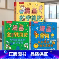 漫画简史3册合集 [正版]数学宇宙金钱三大主题漫画简史 3-6-10儿童科普绘本翻翻书发展史充满艺术想象的科普绘本读物幼