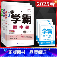 学霸题中题八下数英物三本套装江苏版 八年级/初中二年级 [正版]江苏版2025版5星7星学霸八年级上下册数学英语物理苏科