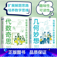 [正版]代数奇思+几何妙想 写给青少年的数学故事套装 小学生五六年级初高中数学思维训练分析中学生课外科普读物 读故事学