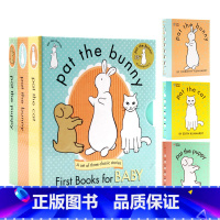 拍拍小三册盒装 [正版]英文原版绘本patthebunny拍拍小本触摸书英语读物 pat the bunny幼儿