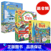 小巴士/小火车/小飞机 轨道书3册 [正版]Usborne圣诞老人的圣诞之旅Santa's Christmas Jo