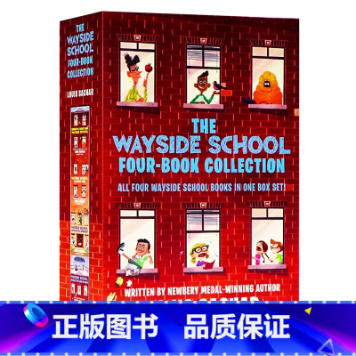 [正版]歪歪路小学全4册套装 英文原版章节桥梁书 The Wayside School 4 Book Box Set