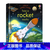 [正版]Usborne出品 偷偷看里面系列 火箭如何运作 英文原版绘本 Peep Inside How A Rocke